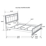 Barzini Wood Queen Panel Bed White - 205891Q