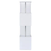 Baxter 67-inch 4-shelf Bookshelf White and Chrome - 801418