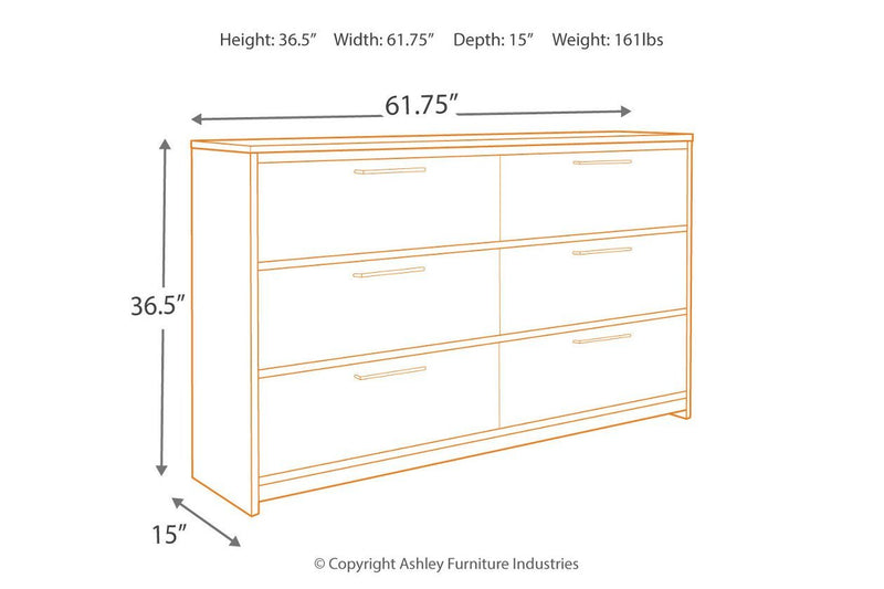 Baystorm Gray Dresser - Lara FurnitureDresser