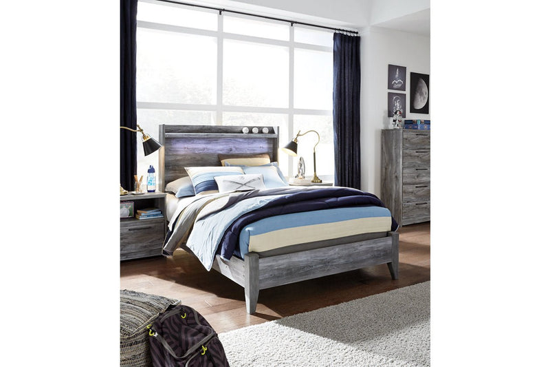 Baystorm Gray Full Panel Bed - Lara FurnitureFull Bed