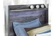 Baystorm Gray Full Panel Bed with 2 Storage Drawers - Gate FurnitureFull Bed