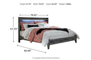 Baystorm Gray King Panel Bed - Lara FurnitureKing Bed