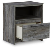 Baystorm Gray King Storage Bed, Dresser, Mirror, Chest and 2 Nightstands - B221B86