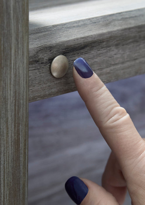 Baystorm Gray LED Footboard Storage Platform Bedroom Set - Gate FurnitureBedroom Set