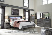 Baystorm Gray LED Panel Bedroom Set - Lara FurnitureBedroom Set