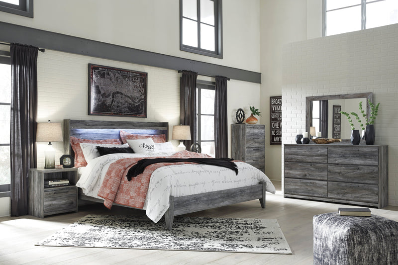 Baystorm Gray LED Panel Bedroom Set - Lara FurnitureBedroom Set