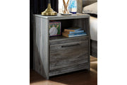 Baystorm Gray Nightstand - Lara FurnitureNightstand