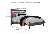 Baystorm Gray Queen Panel Bed - Gate FurnitureQueen Bed