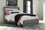 Baystorm Gray Queen Panel Storage Bed and Nightstand - B221B87