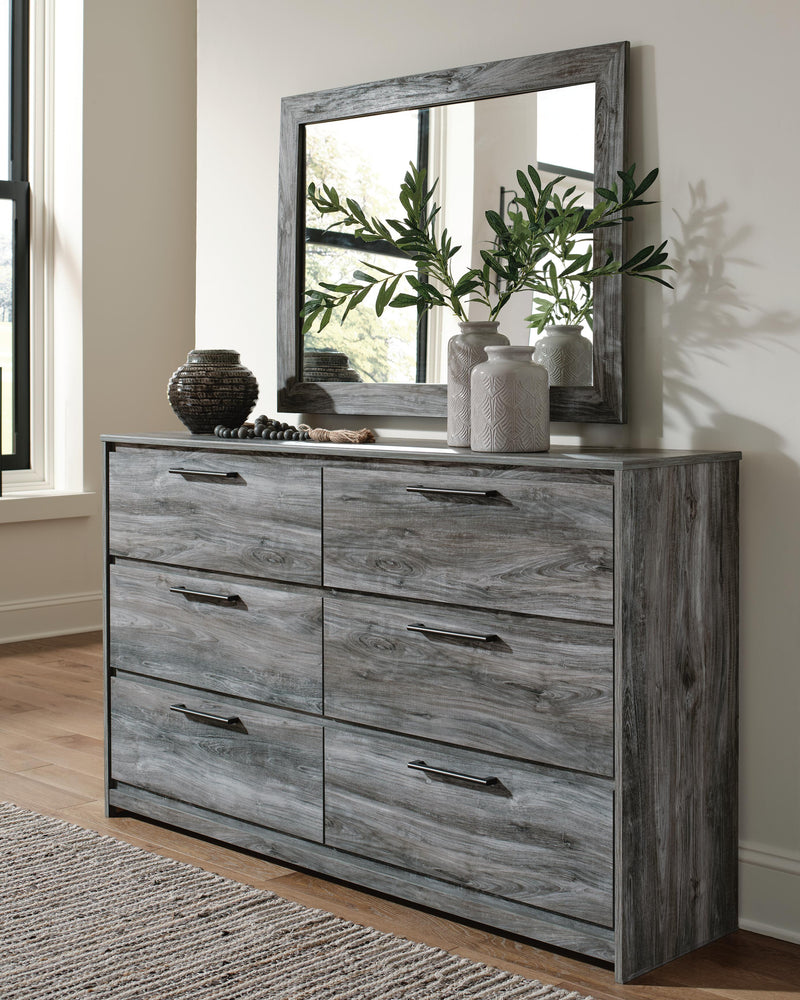 Baystorm Gray Queen Storage Bed, Dresser, Mirror and Chest - B221B82