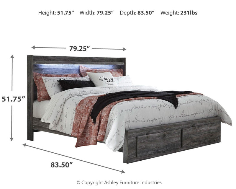 Baystorm King Panel Storage Bed, Chest and 2 Nightstands - B221B97