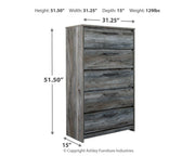 Baystorm Queen Panel Storage Bed, Dresser and Chest - B221B98