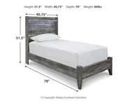 Baystorm Twin Panel Bed and 2 Nightstands - B221B94