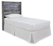 Baystorm Twin Panel Headboard Bed with Dresser in Gray - PKG003618