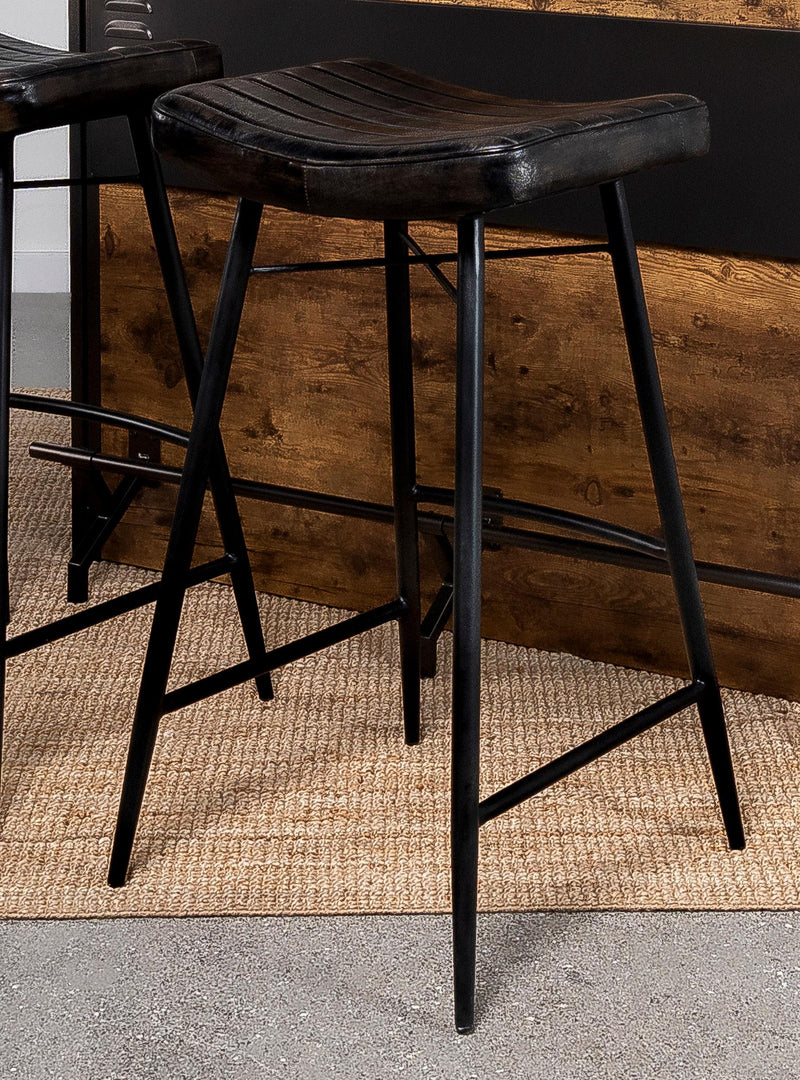 Bayu Leather Upholstered Bar Stool Espresso (Set of 2) - 109259