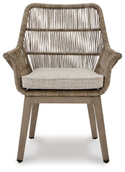 Beach Front Arm Chair with Cushion (Set of 2) - P399-601A - Lara Furniture