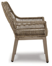 Beach Front Arm Chair with Cushion (Set of 2) - P399-601A - Lara Furniture