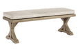 Beachcroft Beige Bench with Cushion - Gate FurnitureAccent Bench