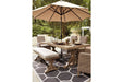 Beachcroft Beige Dining Table with Umbrella Option - Gate FurnitureDining Table