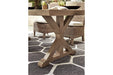 Beachcroft Beige Dining Table with Umbrella Option - Gate FurnitureDining Table