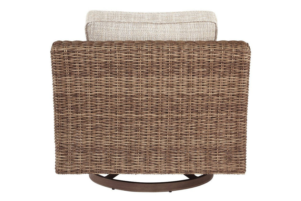 Beachcroft Beige Swivel Lounge Chair - Gate FurnitureAccent Chair