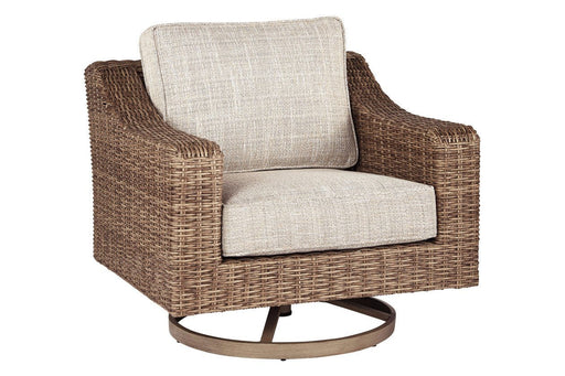 Beachcroft Beige Swivel Lounge Chair - Gate FurnitureAccent Chair