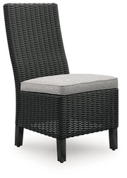 Beachcroft Outdoor Dining Table and 4 Chairs in Black/Light Gray - PKG021236