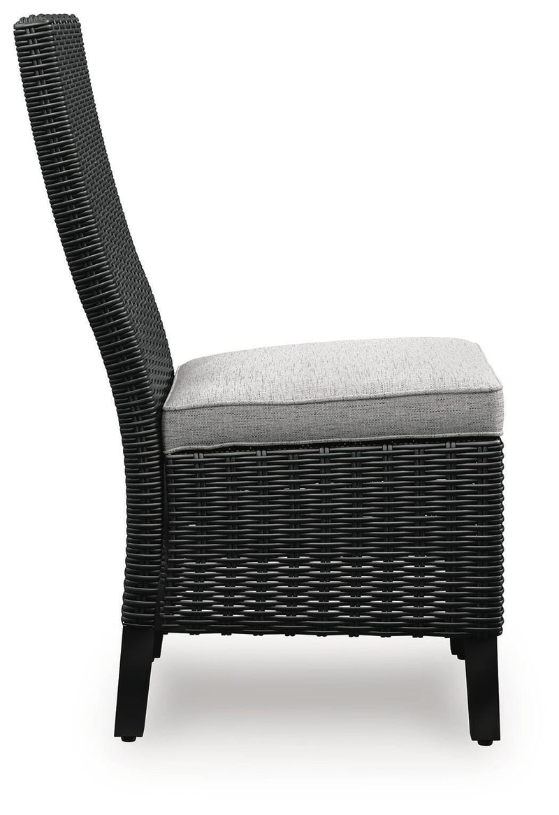 Beachcroft Outdoor Dining Table and 4 Chairs in Black/Light Gray - PKG021236