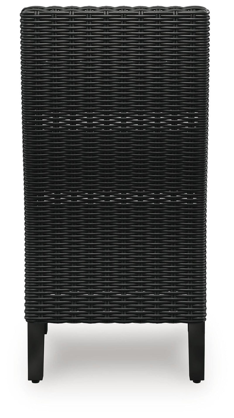 Beachcroft Outdoor Dining Table and 4 Chairs in Black/Light Gray - PKG021236