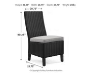 Beachcroft Outdoor Dining Table and 4 Chairs in Black/Light Gray - PKG021236