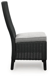 Beachcroft Outdoor Dining Table and 6 Chairs in Black/Light Gray - PKG021235