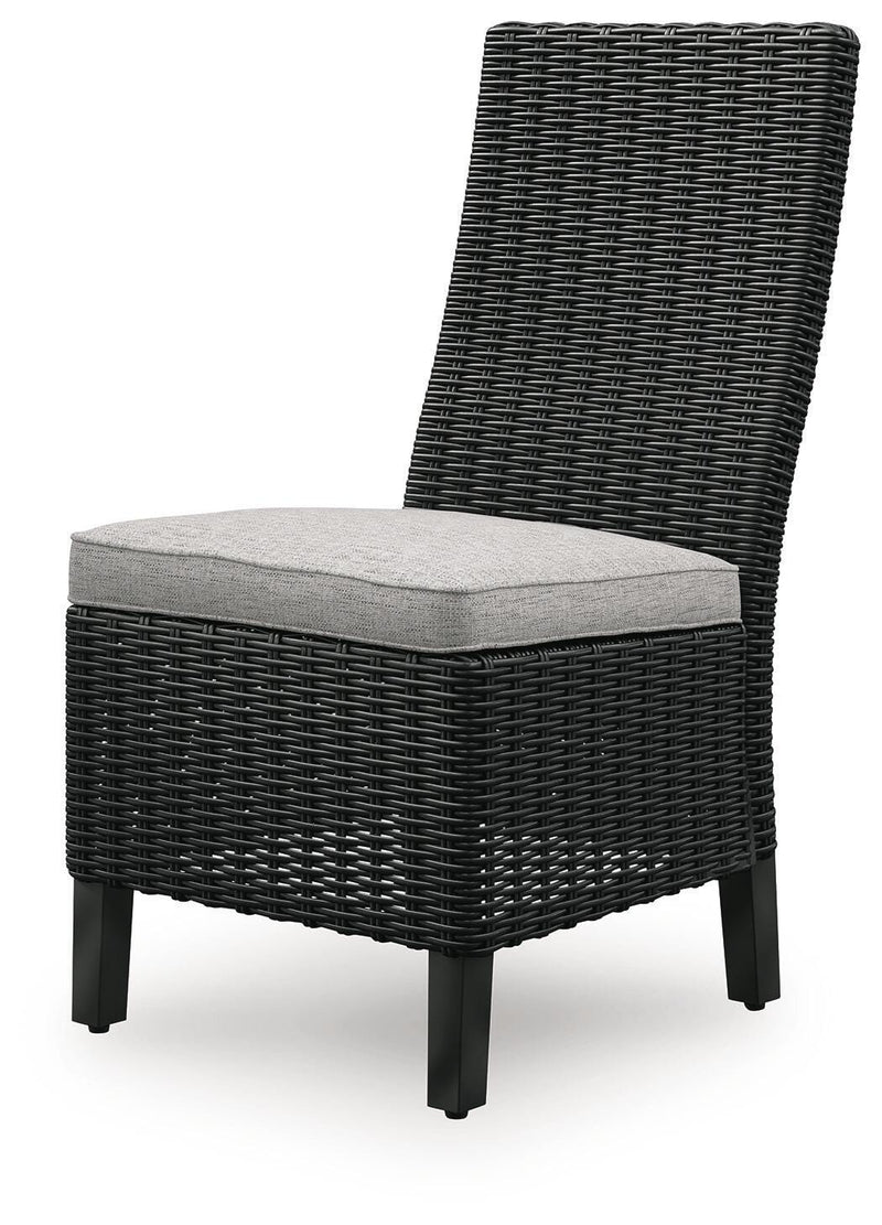 Beachcroft Outdoor Dining Table and 6 Chairs in Black/Light Gray - PKG021235