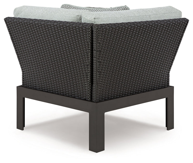 Beachloft 5-Piece Outdoor Sectional with Ottoman in Black/Gray from Ashley - Lara Furniture