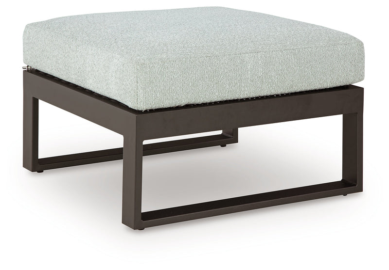 Beachloft 5-Piece Outdoor Sectional with Ottoman in Black/Gray from Ashley - Lara Furniture