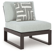 Beachloft 5-Piece Outdoor Sectional with Ottoman in Black/Gray from Ashley - Lara Furniture