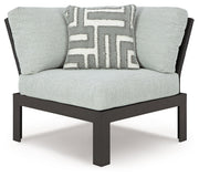 Beachloft 5-Piece Outdoor Sectional with Ottoman in Black/Gray from Ashley - Lara Furniture