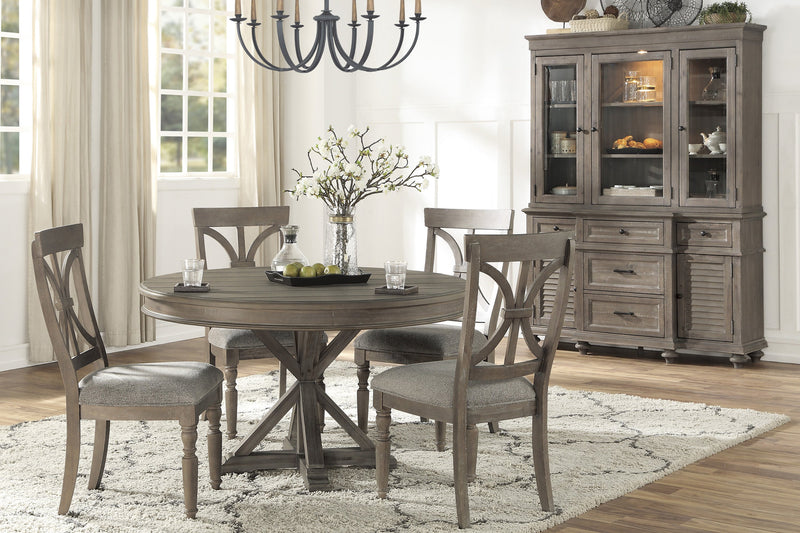 Cardano Driftwood Brown Round Dining Set - Lara FurnitureDining Room Set