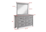 Beckett Rustic Gray Footboard Bench Panel Bedroom Set - Lara FurnitureBedroom Set