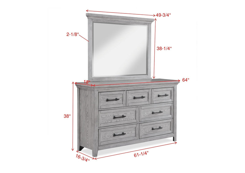 Beckett Rustic Gray Footboard Bench Panel Bedroom Set - Lara FurnitureBedroom Set