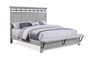 Beckett Rustic Gray Footboard Bench Panel Bedroom Set - Lara FurnitureBedroom Set