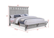 Beckett Rustic Gray King Footboard Bench Panel Bed - Lara FurnitureKing Bed
