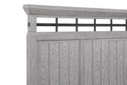 Beckett Rustic Gray King Footboard Bench Panel Bed - Lara FurnitureKing Bed