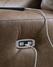 Beckley Place Earth Power Reclining Loveseat with Console - PC9180218