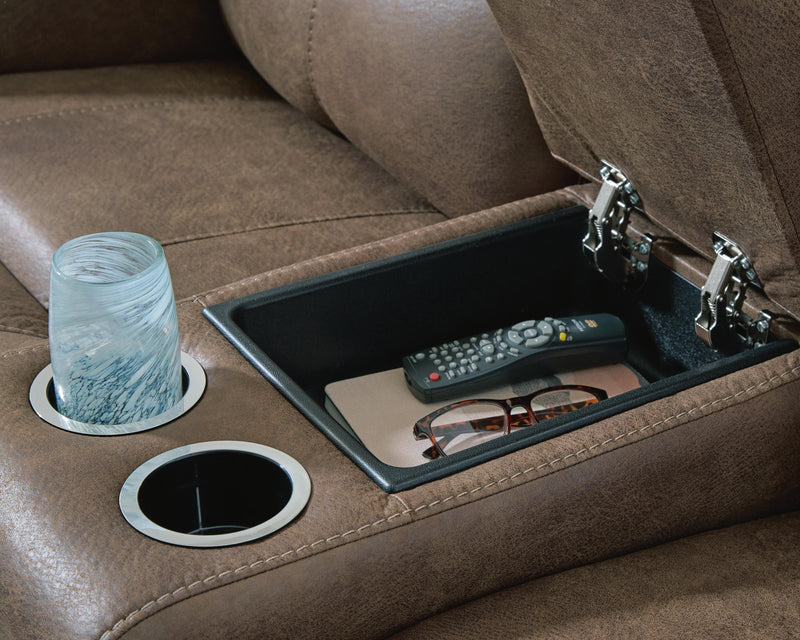 Beckley Place Earth Power Reclining Loveseat with Console - PC9180218