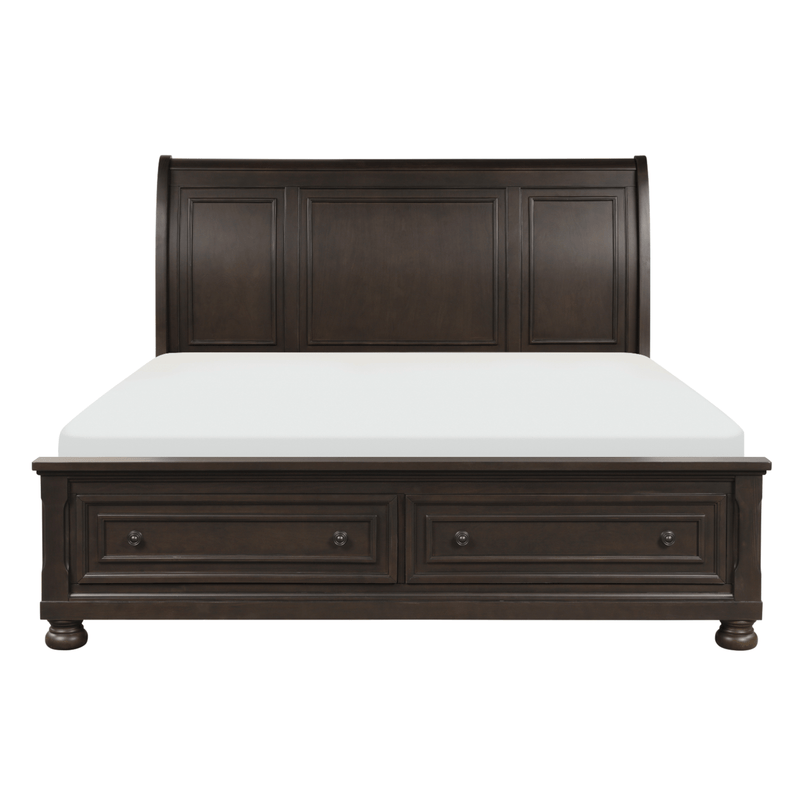Begonia Grayish Brown Sleigh Storage Platform Bedroom Set - Lara FurnitureBedroom Set