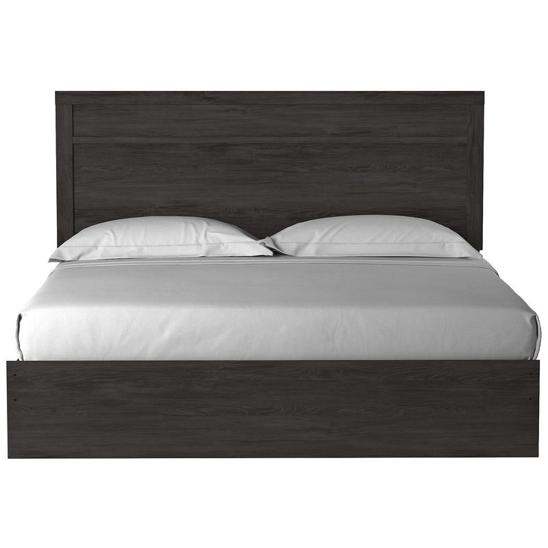 Belachime Black King Panel Bed - Lara FurnitureKing Bed