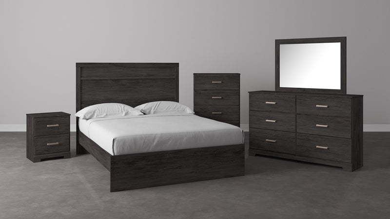 Belachime Black Panel Bedroom Set - Lara FurnitureBedroom Set