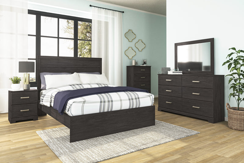 Belachime Black Panel Bedroom Set - Lara FurnitureBedroom Set