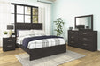 Belachime Black Queen Panel Bed - Gate FurnitureQueen Bed