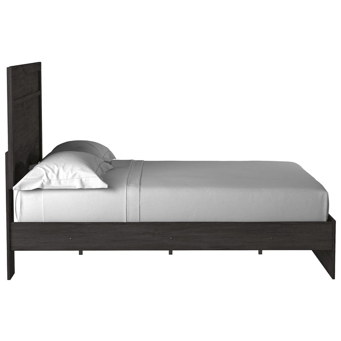 Belachime Black Queen Panel Bed - Gate FurnitureQueen Bed